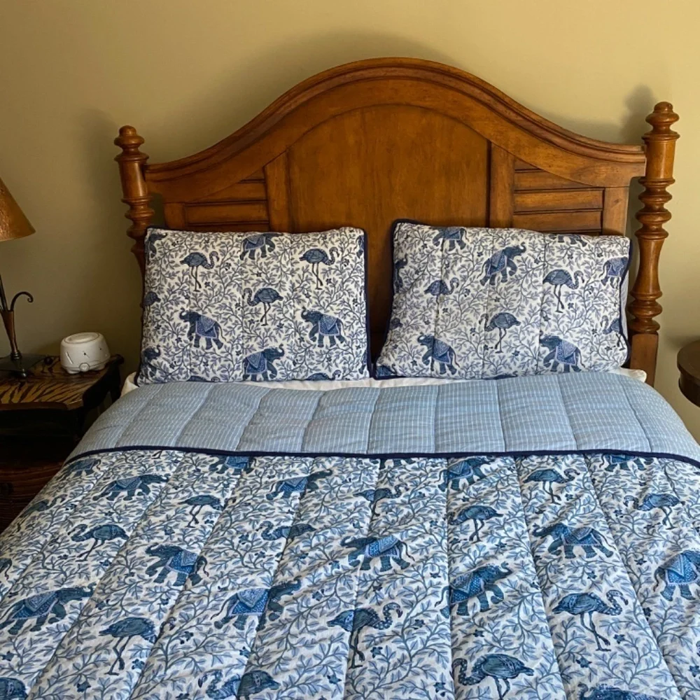 Anthropologie Printfresh Flameneco Organic Quilt Full/Queen